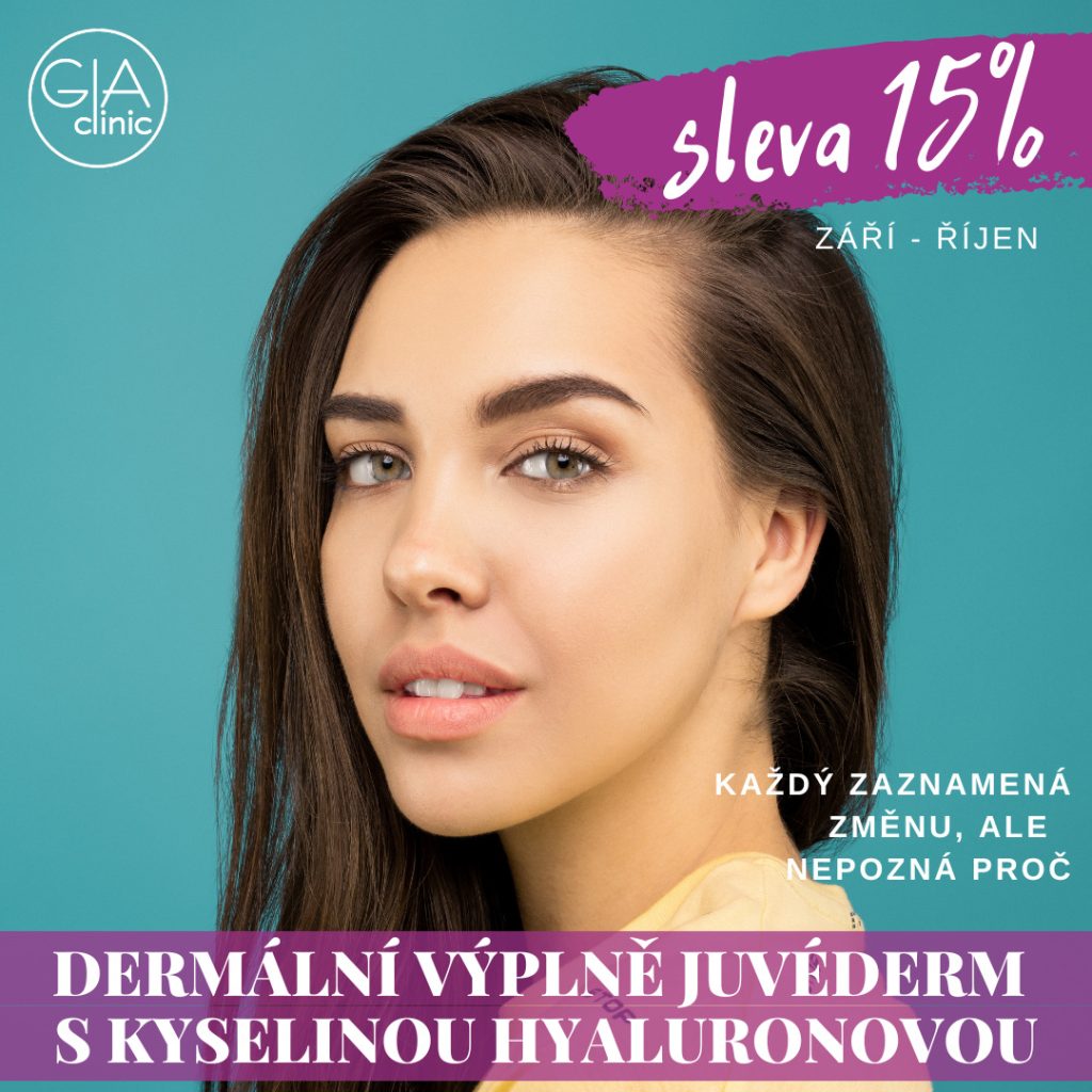 AKCE NA VŠECHNY VÝPLNĚ JUVÉDERM - 15% OFF - Juvederm Akce GIA clinic 2